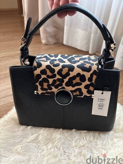 Leopard Leather bag Dune