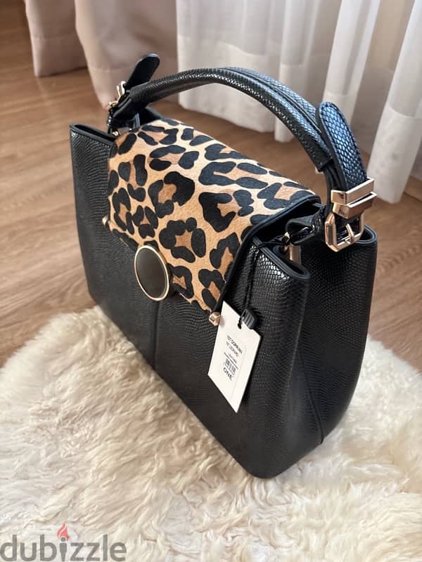 Leopard Leather bag Dune 1