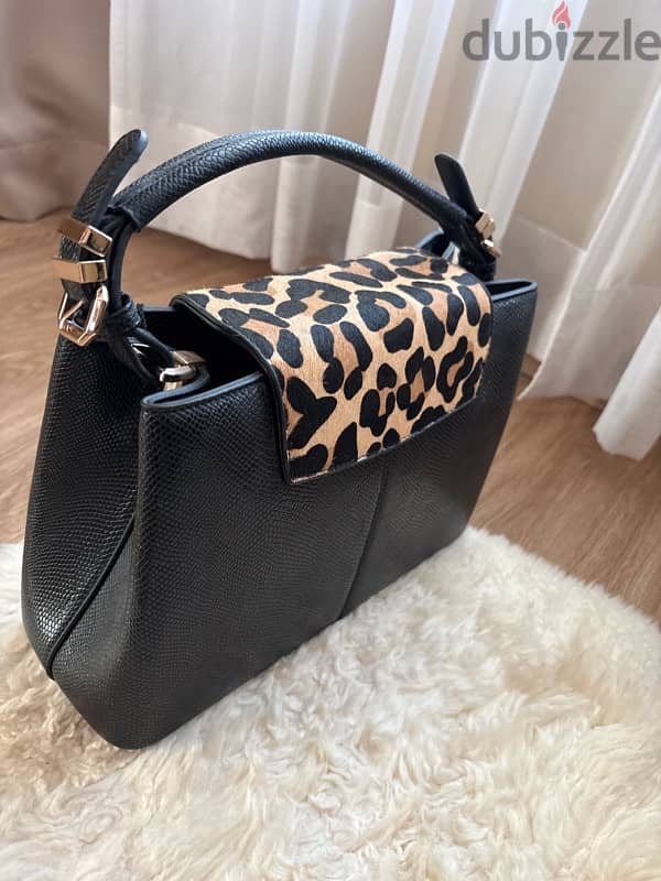 Leopard Leather bag Dune 3