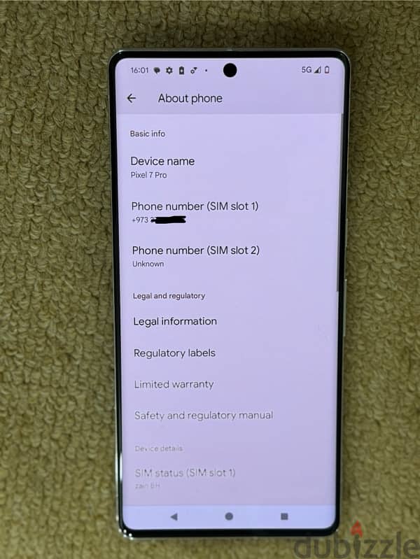 Google Pixel 7 Pro 5G 12g 128gb v good 5