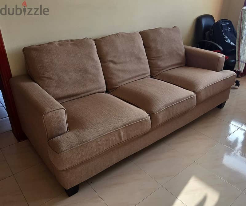 URGENT QUICK SALE - 3 seater bursa  cushion sofa- NEGOTIABLE 1