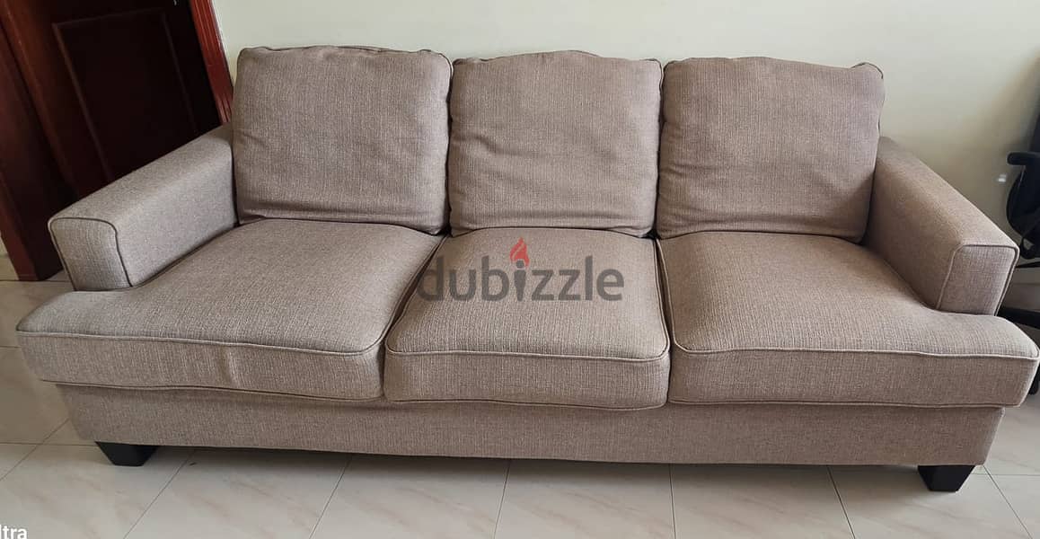 URGENT QUICK SALE - 3 seater bursa  cushion sofa- NEGOTIABLE 2