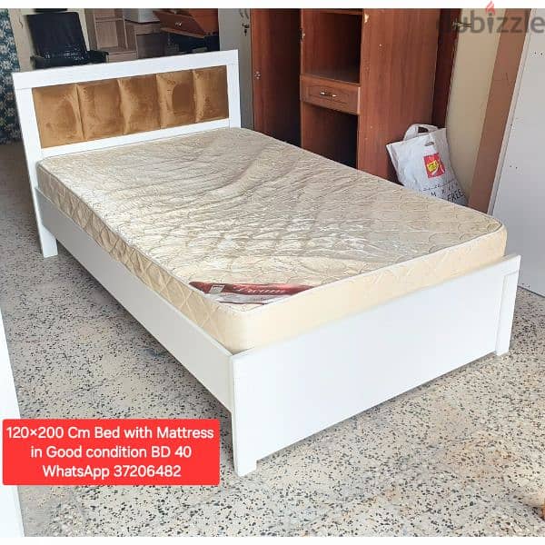 King size bed with mattress and other items for sale 7