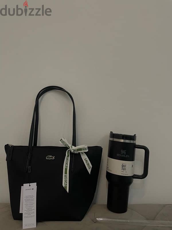 Lacoste tote bag and stanily 0