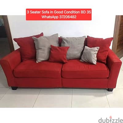 3 Seater Sofa and other items for sale with Delivery