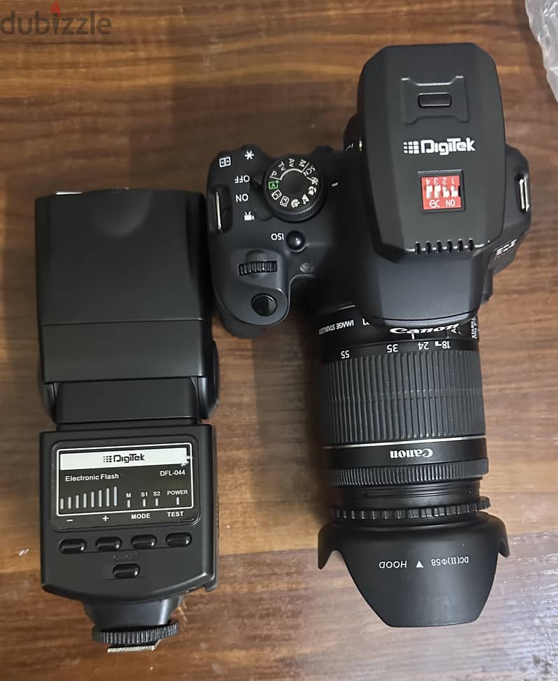 Canon 700D with 18-55 and 70-300 Lenses, flash with remote trigger. . 2