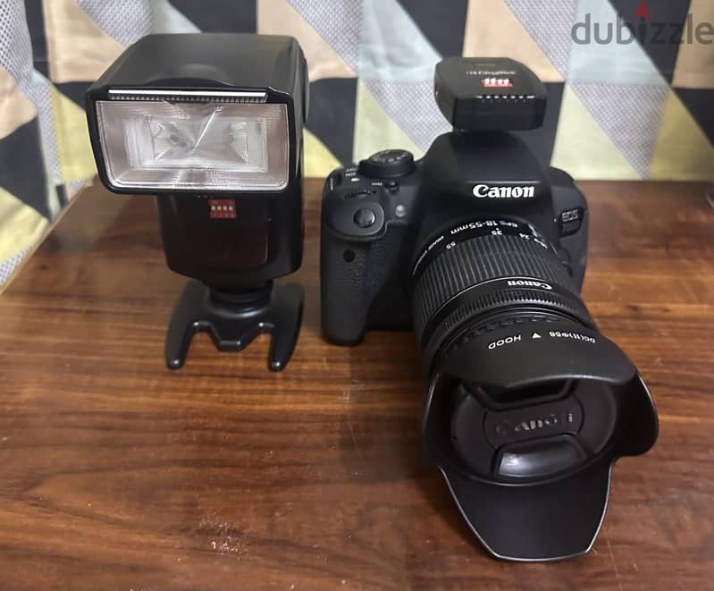 Canon 700D with 18-55 and 70-300 Lenses, flash with remote trigger. . 3