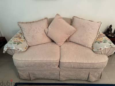 fawn colour 7 seater sofa