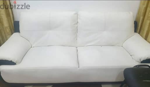 White leather sofa set 3 + 1