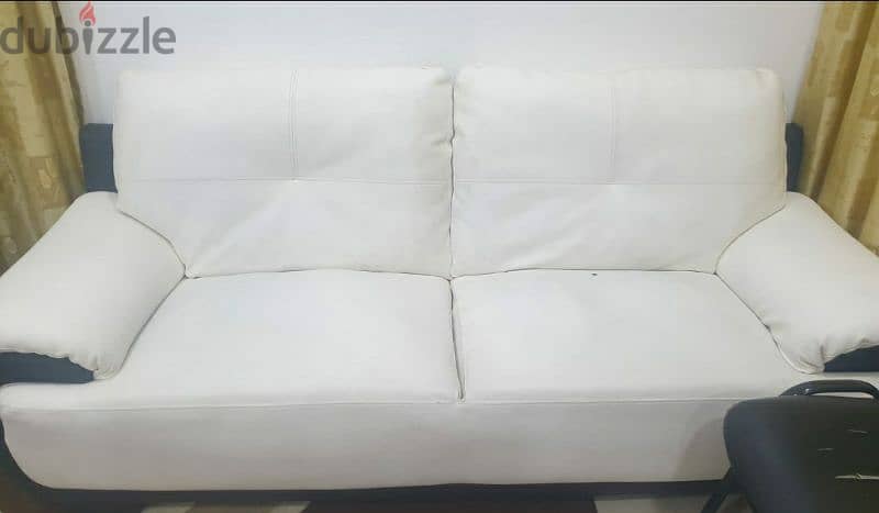 White leather sofa set 3 + 1 0