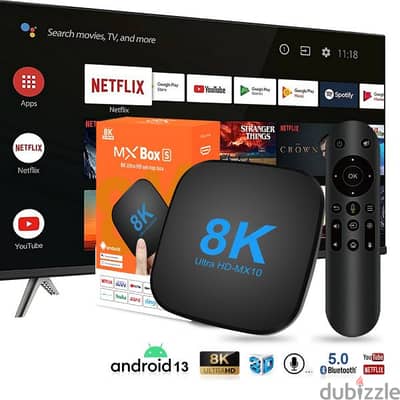 8K Android Smart TV BOX RECIEVER/ALL TV channels without Dish