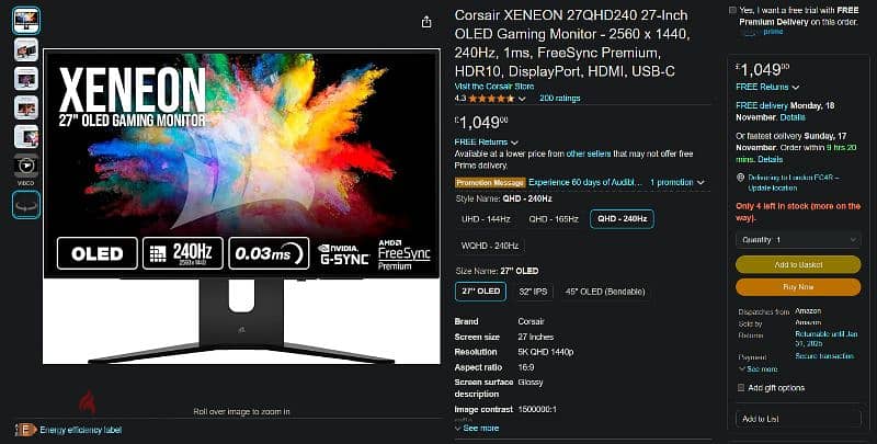 Corsair XENEON OLED 2k 240Hz Monitor 9