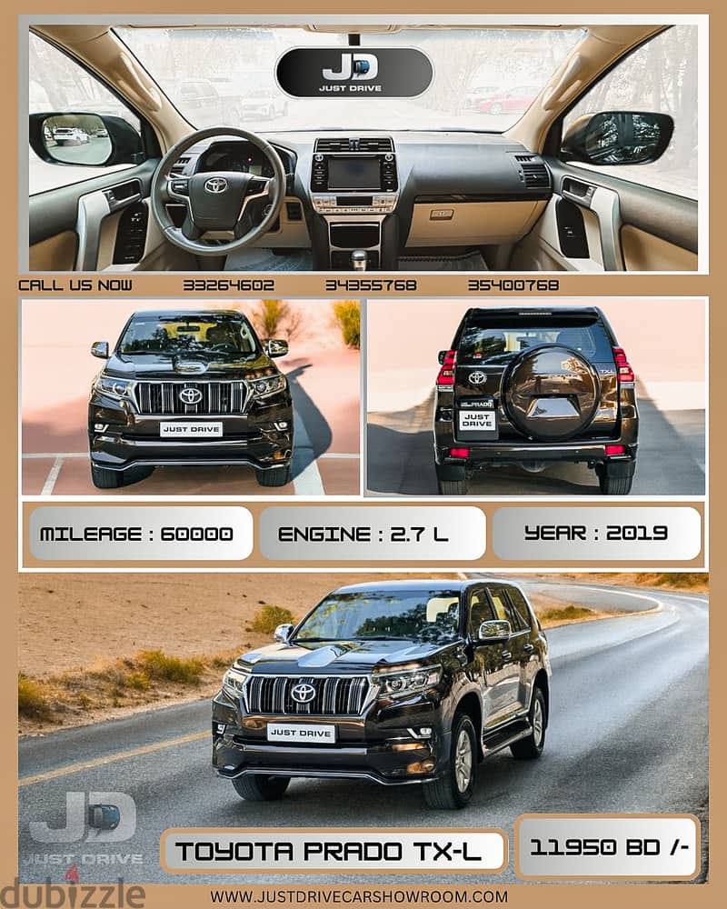 TOYOTA PRADO TX-L 2019 MODEL WELL-MAINTAINED CAR 0