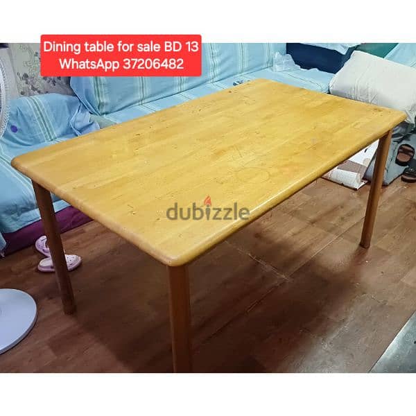 Wooden Dining Table with 4 chairs and other items for sale 3