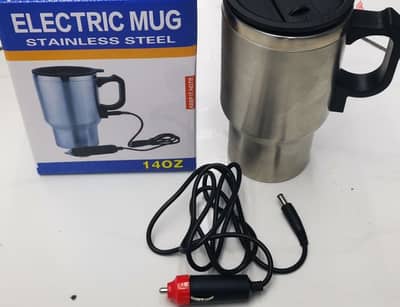 12V Car Heating Cup Stainless Steel Coffee Mu