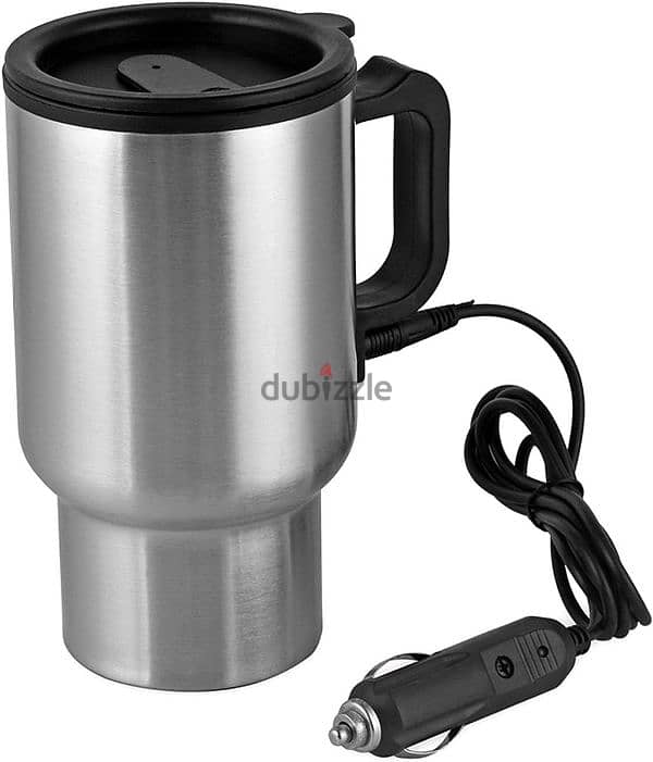 12V Car Heating Cup Stainless Steel  Coffee Mug Travel Thermos 3