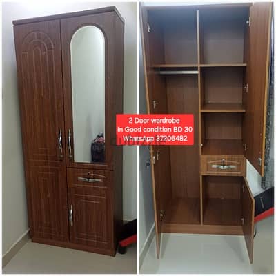 2 Door wardrobe with mirror and other items for sale