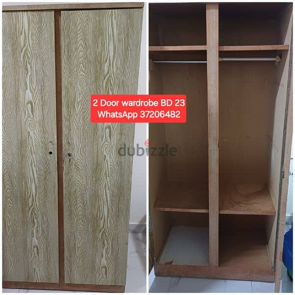 2 Door wardrobe with mirror and other items for sale 4