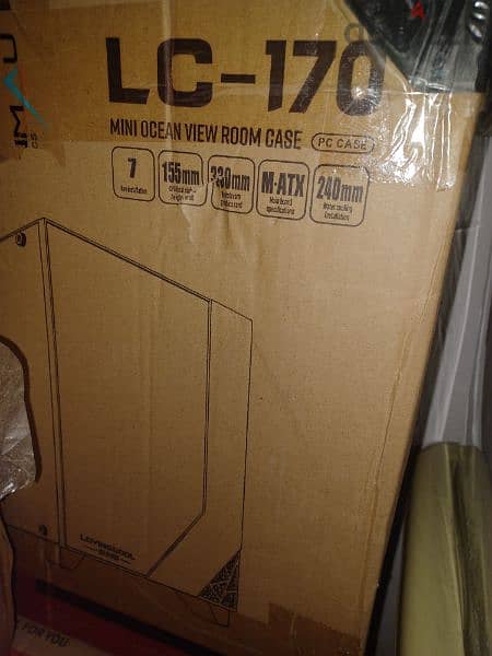 Pc case white color new box no fan only case 4