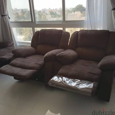 Danube 5 seat full recliner sofa