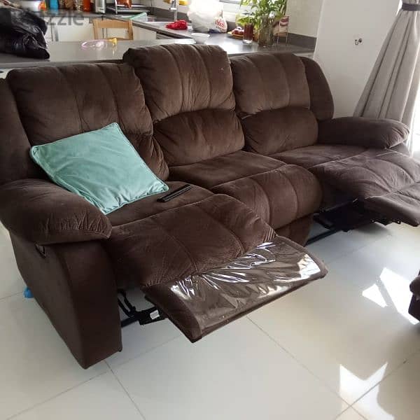 Danube 5 seat full recliner sofa 1