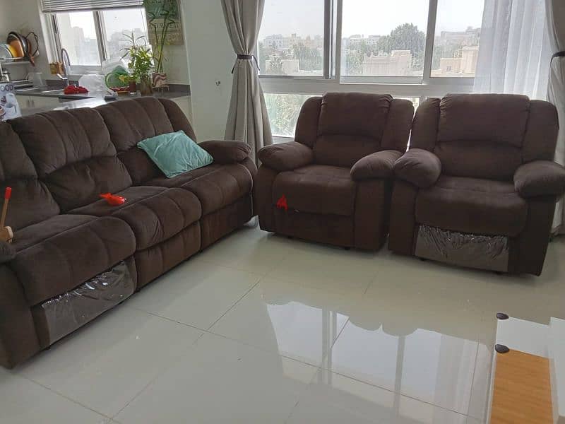 Danube 5 seat full recliner sofa 2