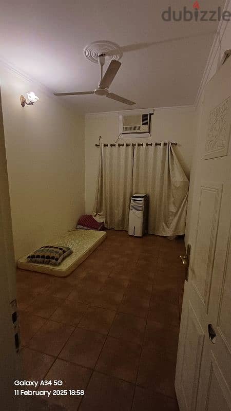 1 Room for rent in 2bhk fully furnished flat at umm al hassam 110 BHD 0