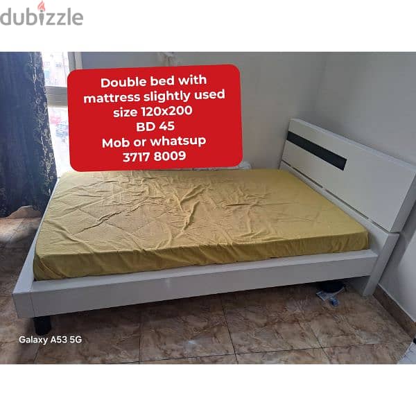 Queen size bed with mattress and other household items for sale 14