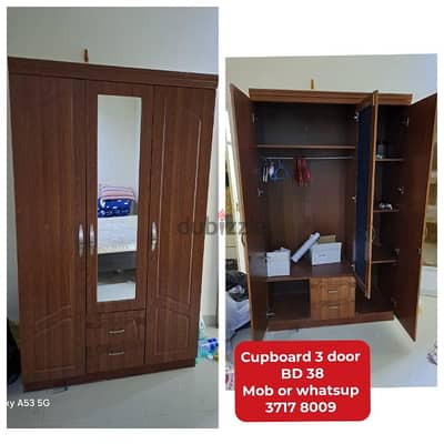 3 door cupboard and other household items for sale with delivery