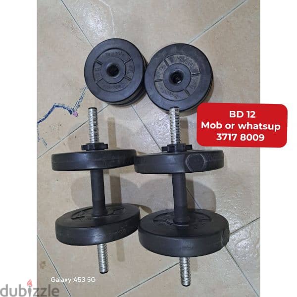 Exercise cycle and dumbell for sale 1