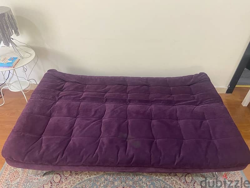 Purple Sofa Bed Couch كنب بنفسجي ينفتح الى سرير 5