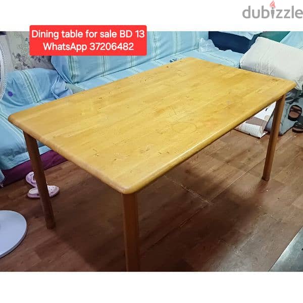 Dining table without chairs and other items for sale with Delivery 0