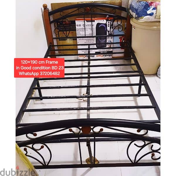 King size bed with mattress & other item for sale 4