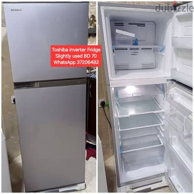 Slightly used 300 L Toshibaa inverter Fridge & other items for sale