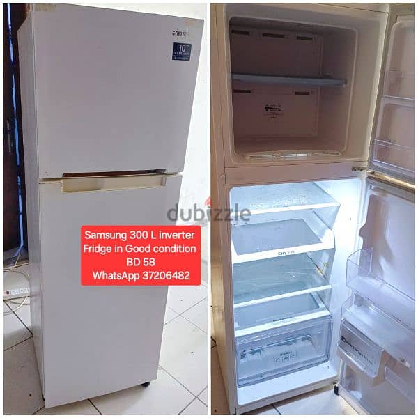 Slightly used 300 L Toshibaa inverter Fridge & other items for sale 14