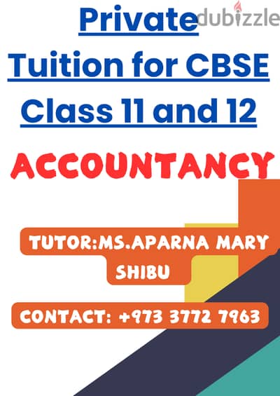 Private Tuition for Class 11, 12-Accountancy,B. com-Bahrain