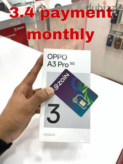 oppo 8/256gb mobile 3.4BD monthly payment