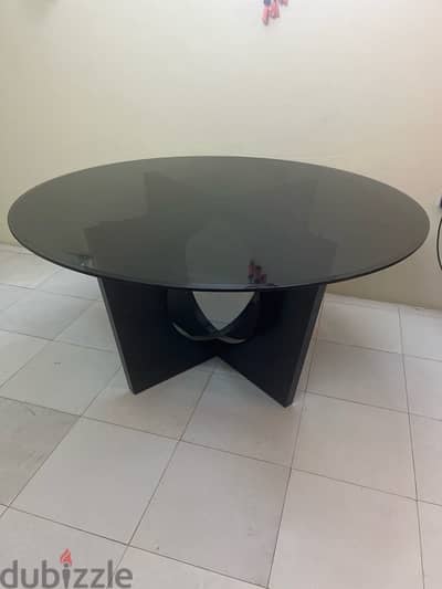 glass dining table without chairs