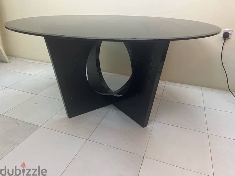 glass dining table without chairs 1