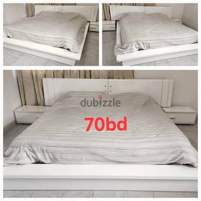 King size bed with two bedside drawers and a two seater sofa for sale