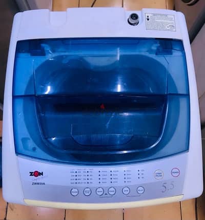 Zen washing machine top load 5.5kg