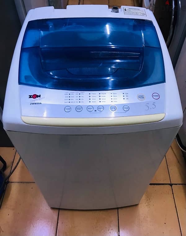 Zen washing machine top load 5.5kg 1