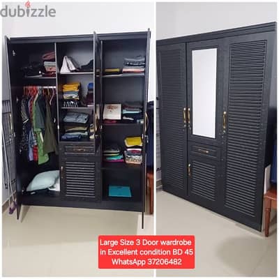 Large size 3 Door wardrobe and other items for sale with Delivery