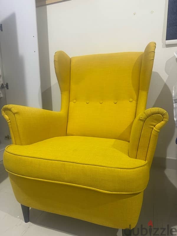 ikea wing chair - Yellow 5