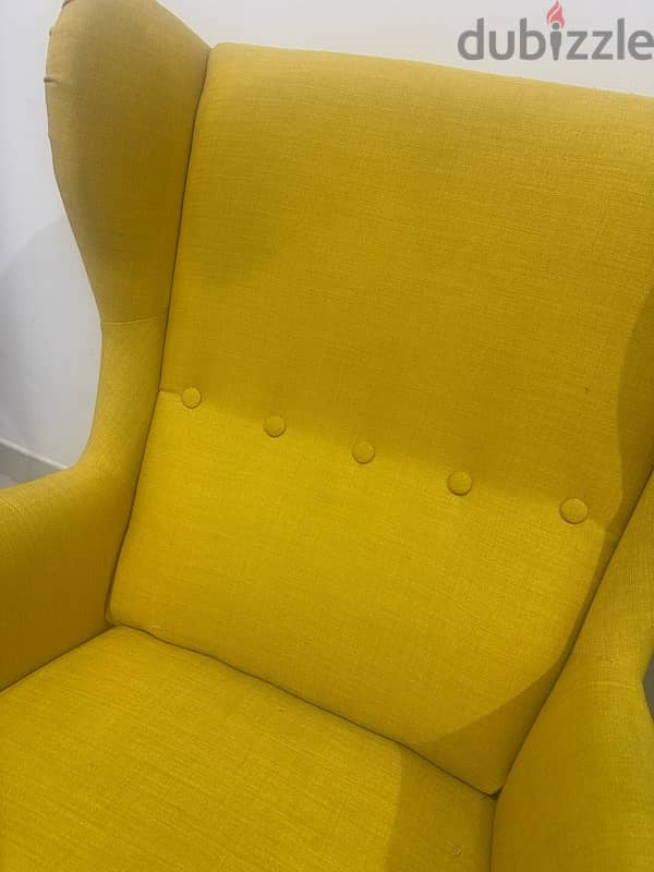 ikea wing chair - Yellow 6