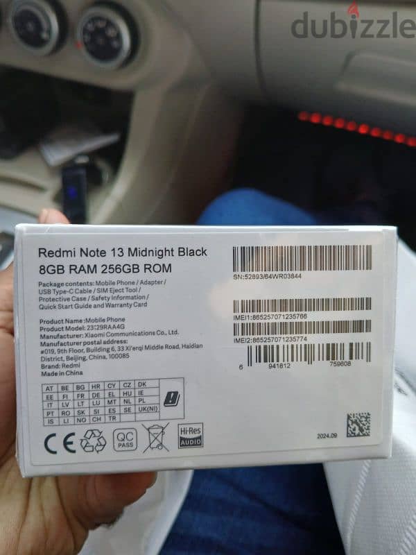 i have brand new box pack Redmi note 13 with warranty 1 year 1