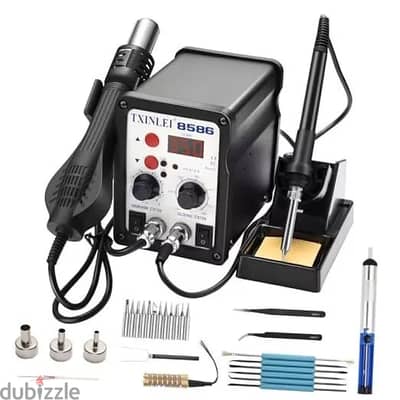 Solder Station, 2 in 1 Digital Display SMD Hot Air Rework Station