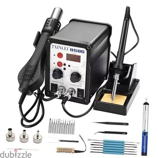 Solder Station, 2 in 1 Digital Display SMD Hot Air Rework Station 0