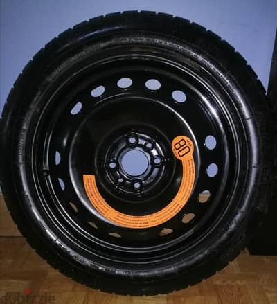 Spare tyre with rim