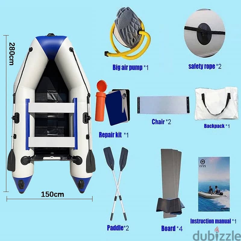 New Dinghy Boat(unused ) قارب زورق جديد (غير مستخدم) 1